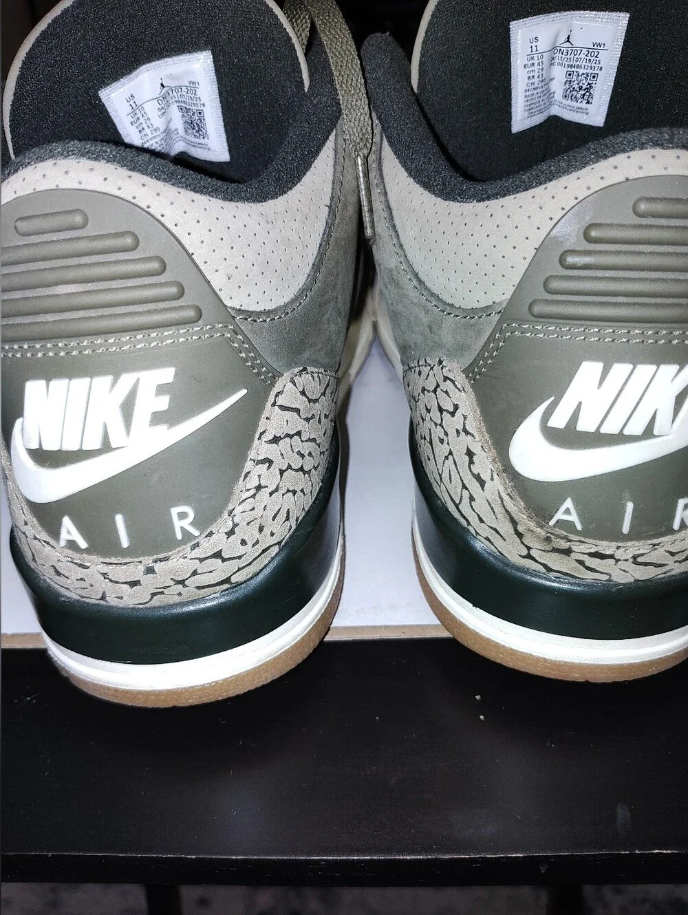 Nike Men’s Air Sneakers in Olive Green and Gray